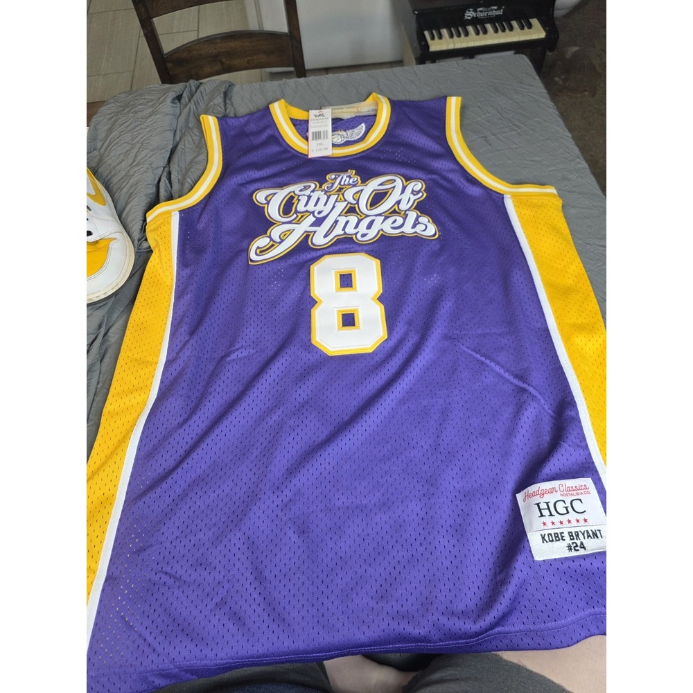 Headgear Classics Kobe Bryant City of Angels #8 Lakers Jersey 3XL NWT $125